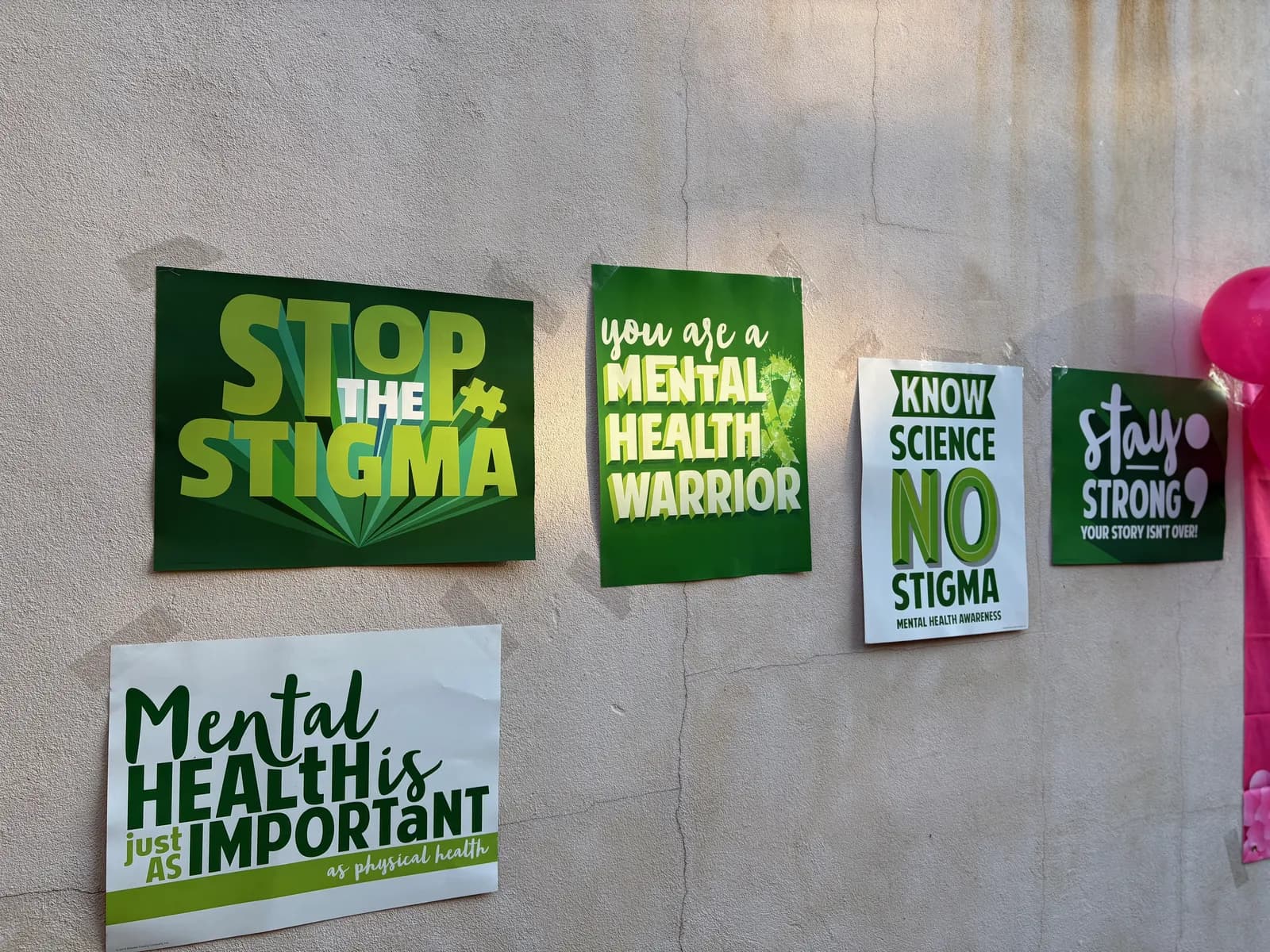 Stop the Stigma mental health signage