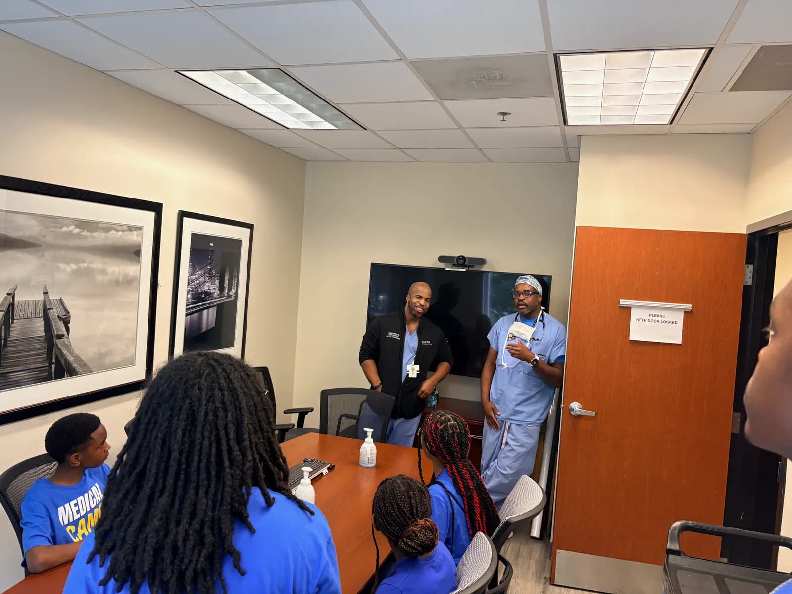 Medical Camp students at the phlebotomy huddle